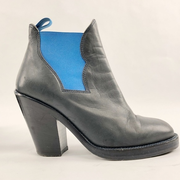 Acne Studios Star Blue Booties Ankle Boots Jodphur - Picture 2 of 8